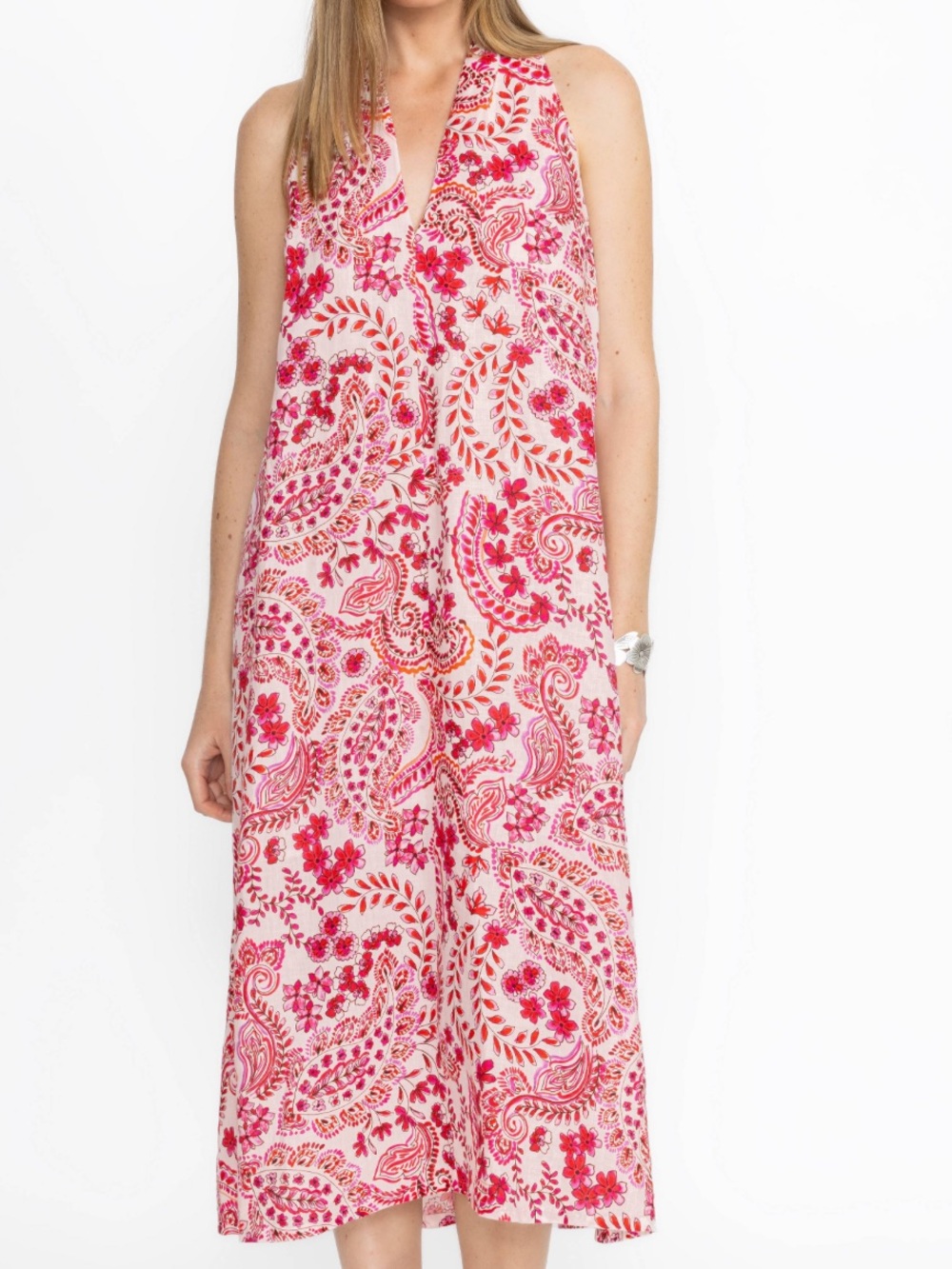 Johnny Was Lillet Linen Criss Cross Dress